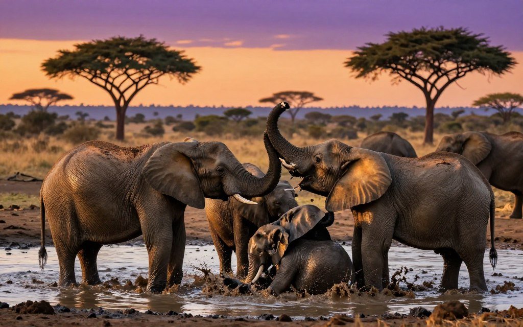 elephants mud water elephants mud water